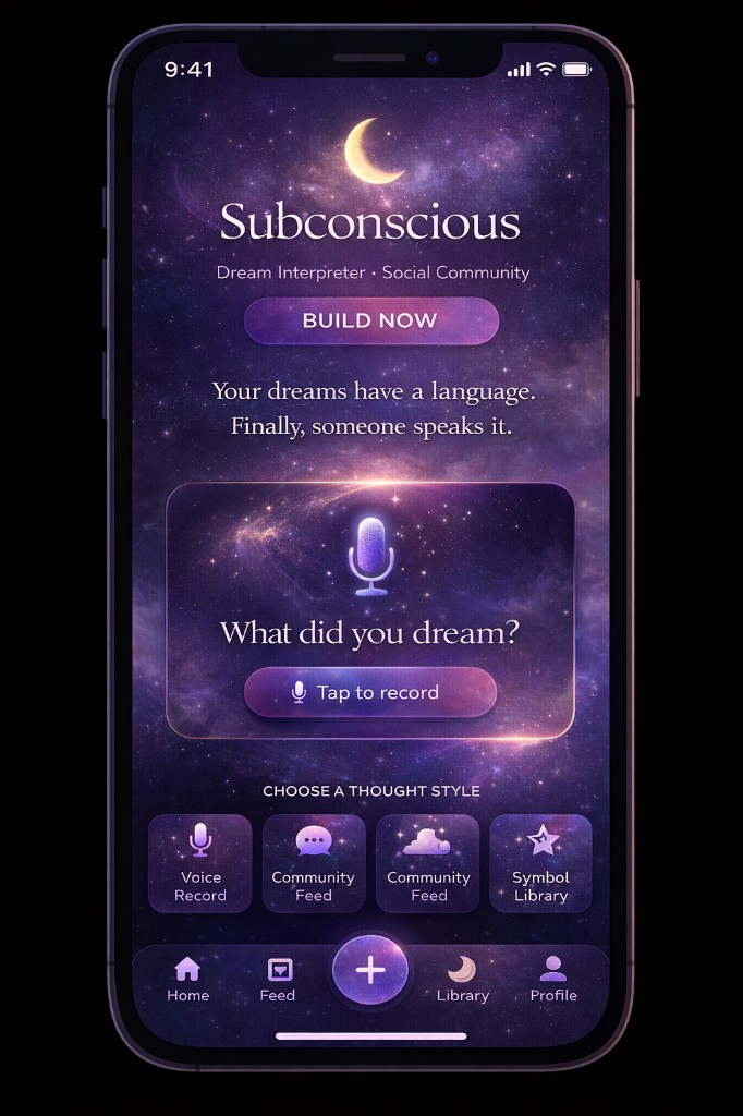 Subconscious app interface preview on a phone